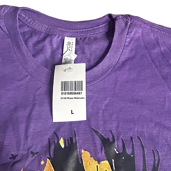 Montana Moose Scenic Graphic Tee Purple Size L NWT - Picture 8 of 9